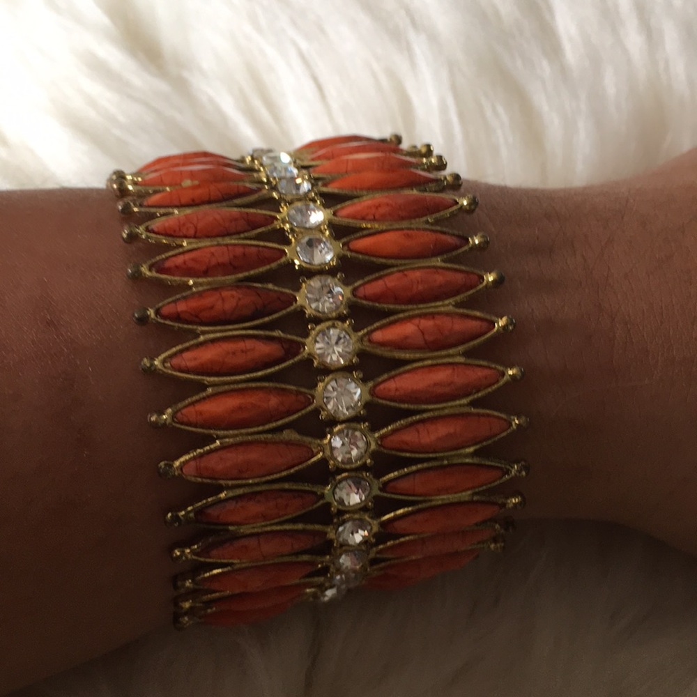 Orange/gold fashion bracelet